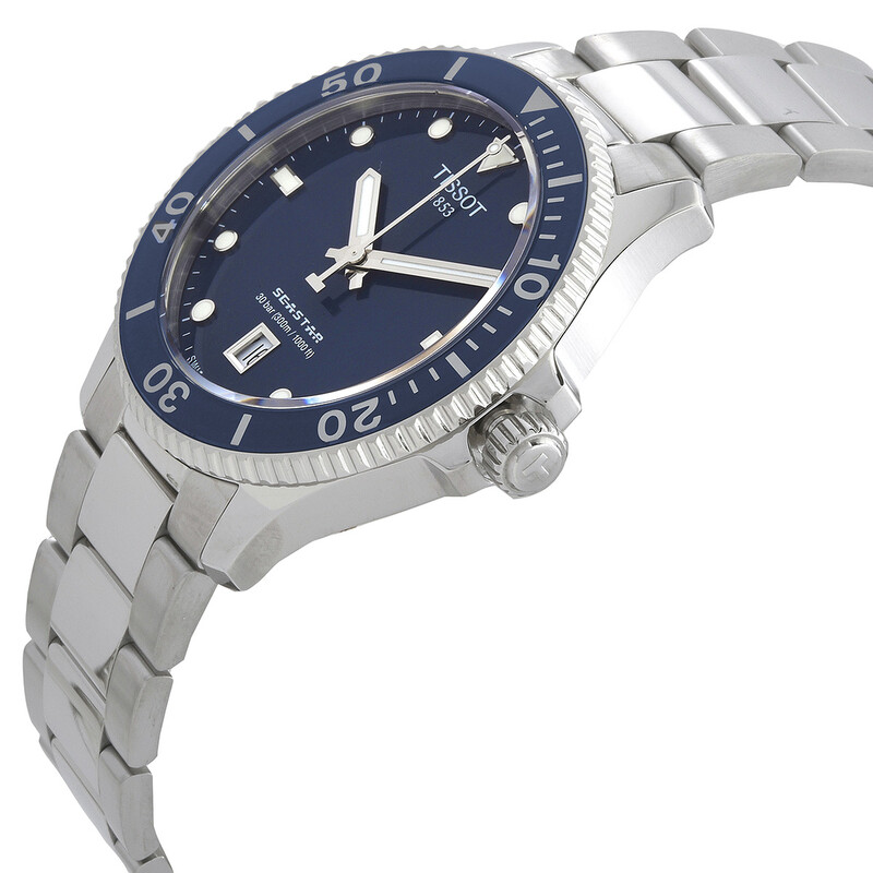 Tissot Seastar Quartz Blue Dial Men display picture 1