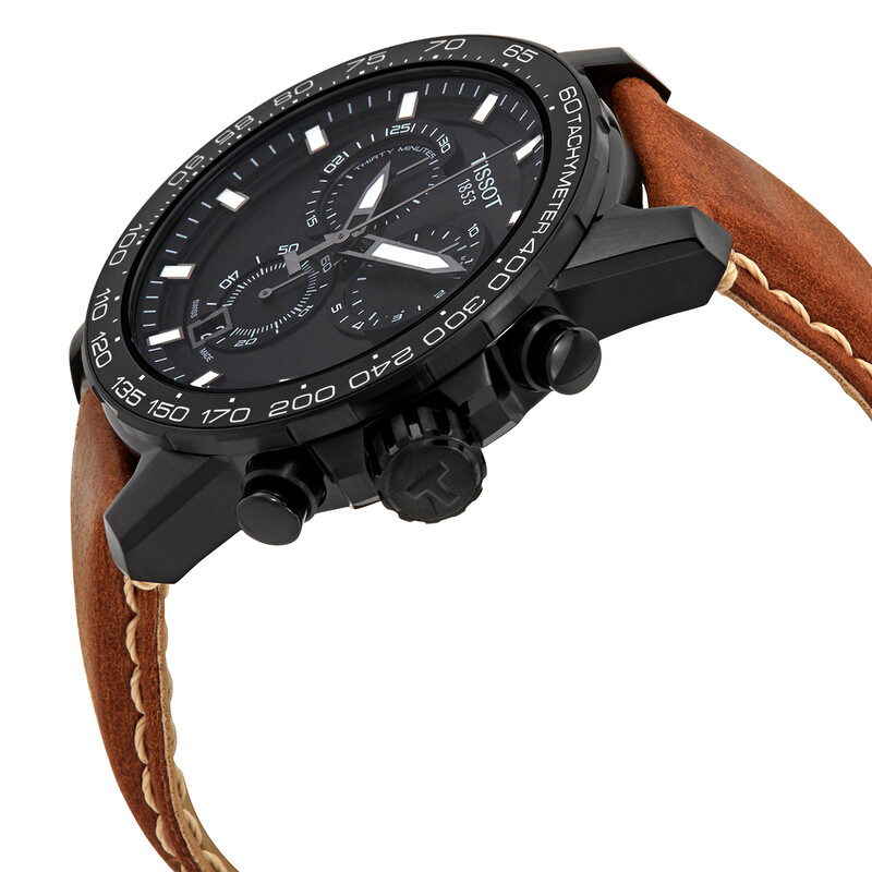 Tissot Supersport Chronograph Quartz Black Dial Men's Watch T125