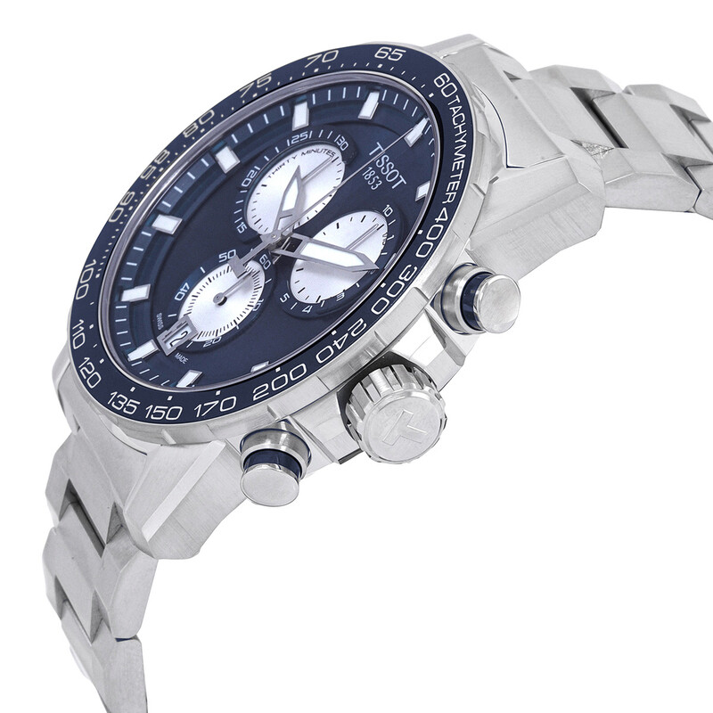 NWT Tissot Supersport Chronograph Quartz Blue Dial Men\'s Watch Amazon.com: Tissot Mens Supersport Chrono 316L Stainless  main image 2