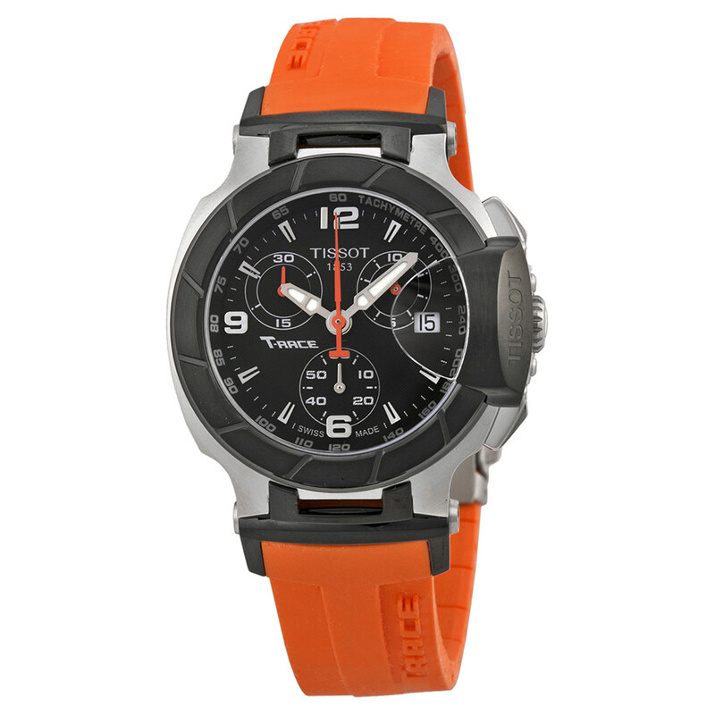Tissot T Race Chronograph Orange Silicone Ladies Watch
