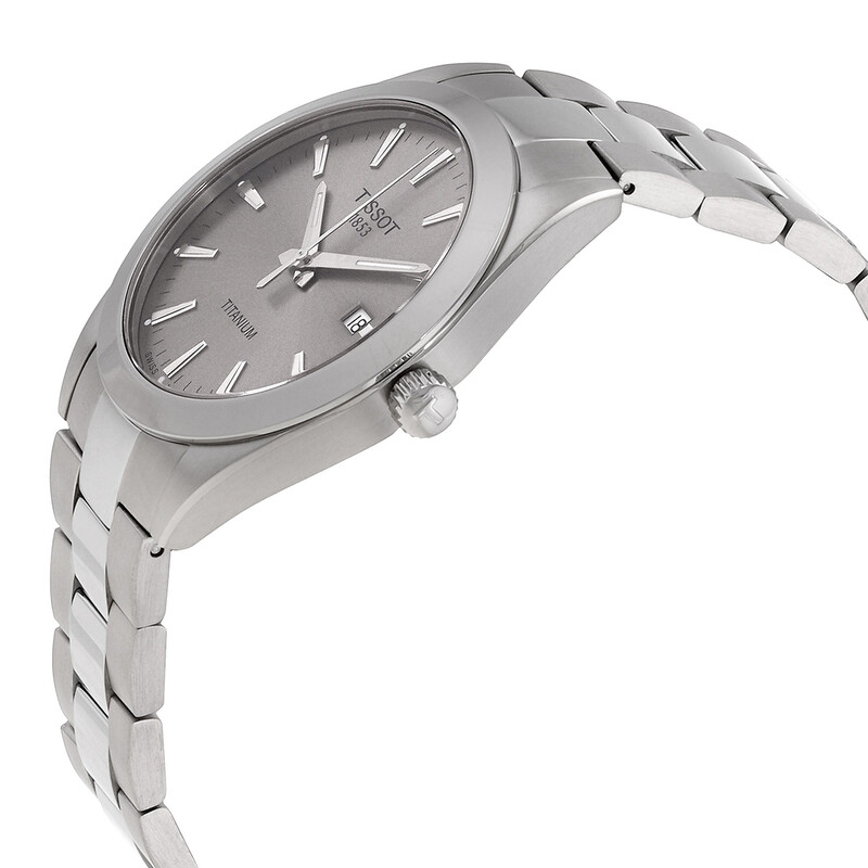 Tissot T-Classic Titanium Quartz Grey Dial Men's Watch T127.410.44.081.00  7611608298640 - Watches, T-Classic - Jomashop