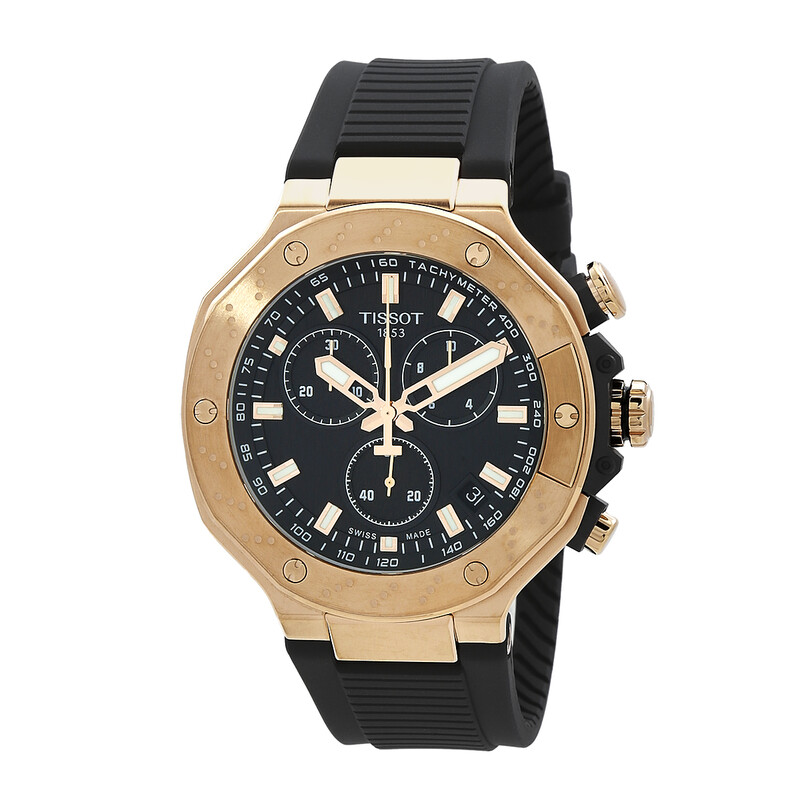 Tissot T-Race Chronograph Quartz Black Dial Men's Watch T141.417.37.051 ...