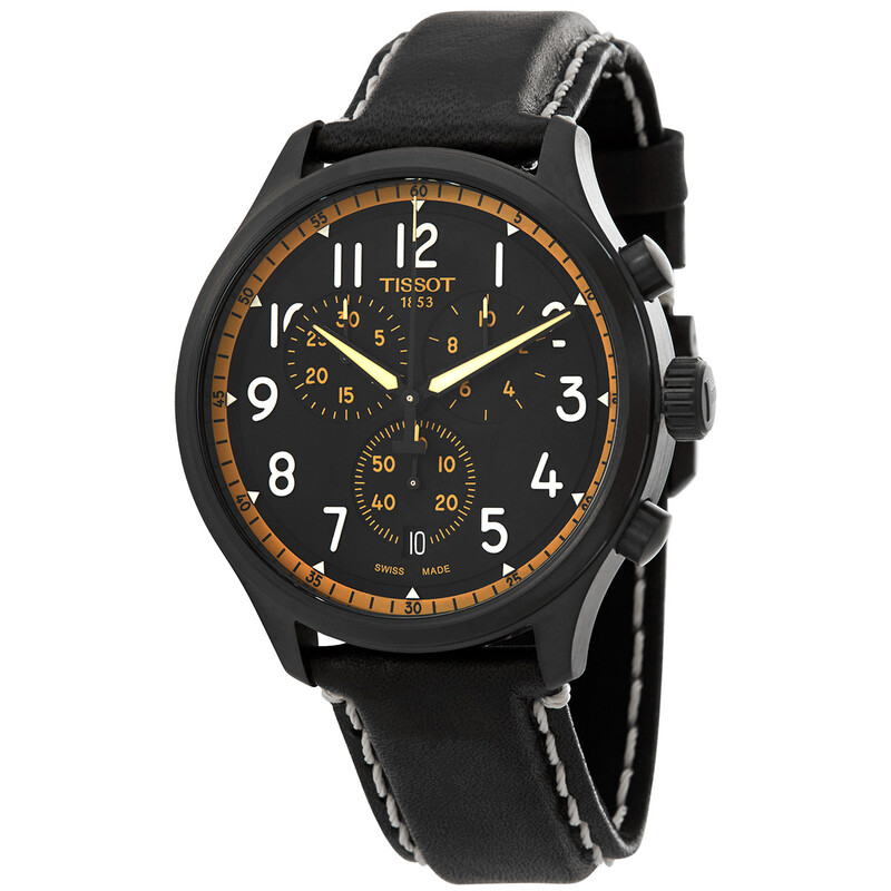 T Tissot T-Sport Chronograph Quartz Black Dial Men's Watch T116