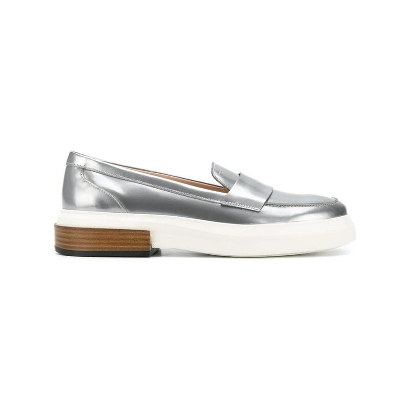 TOD'S シルバー ローファー Tod's Tod's 40Mm Leather Loafers XXW92B0Y4101ONB200 - Shoes, Tods