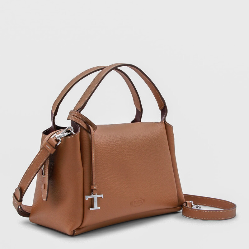 Tod's Brown Leather Top Handle Bag XBWAPAU0200QRI9P13 - Handbags
