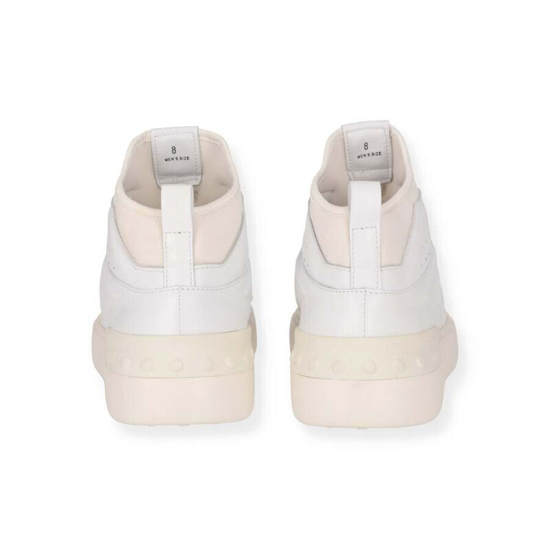 Tod's Tod's Men's White Leather High-Top Sneakers, Size 7.5