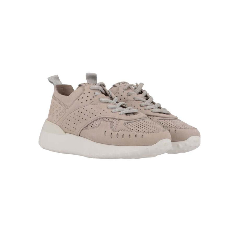 Tod's Womens Pearl Grey Sneaker, Size 7 XXW80A0W590SFVB007