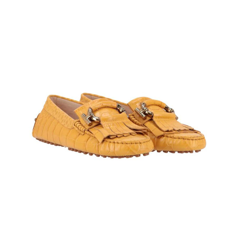 Tod's Womens Yellow Loafer, Size 7 XXW00G0AW70NWYG407 812625377125