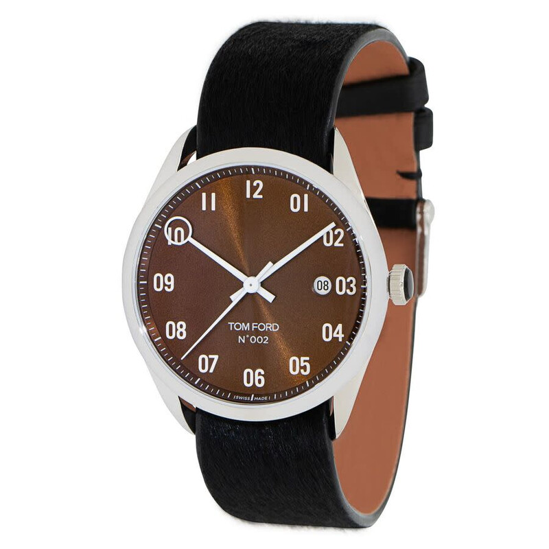 TOM FORD 002 新品 Tom Ford 002 Automatic Brown Dial Men's Watch TF0120175083 BLA