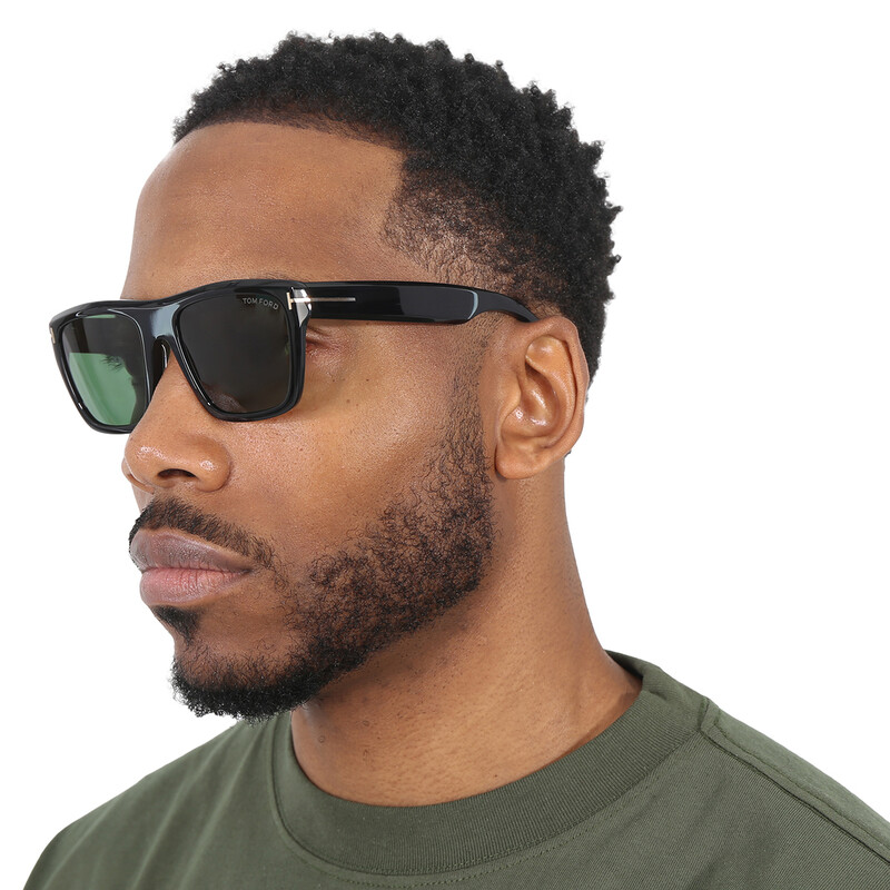 Tom Ford Alberto Green Browline Men's Sunglasses FT1077 01N 55