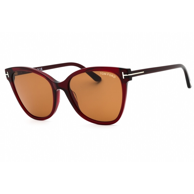 TOM FORD ブラウンキャットアイサングラス Tom Ford ANI Brown Cat Eye Ladies Sunglasses FT0844 68E 58