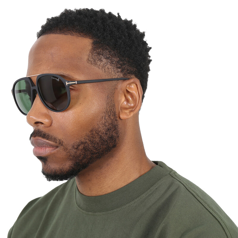 Tom Ford Archie Green Pilot Unisex Sunglasses FT1079 02N 58