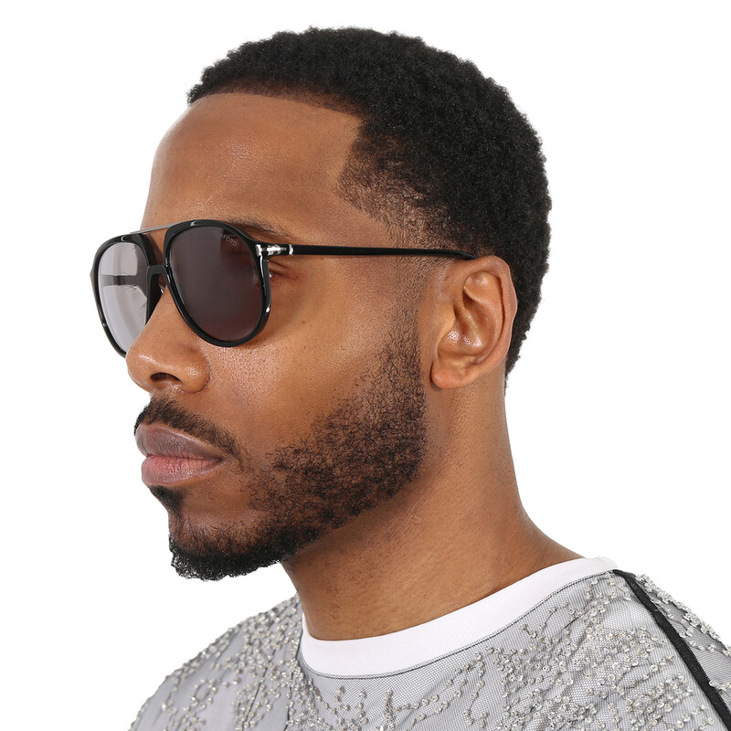 Tom Ford Archie Smoke MIrror Pilot Men's Sunglasses FT1079 01C 58