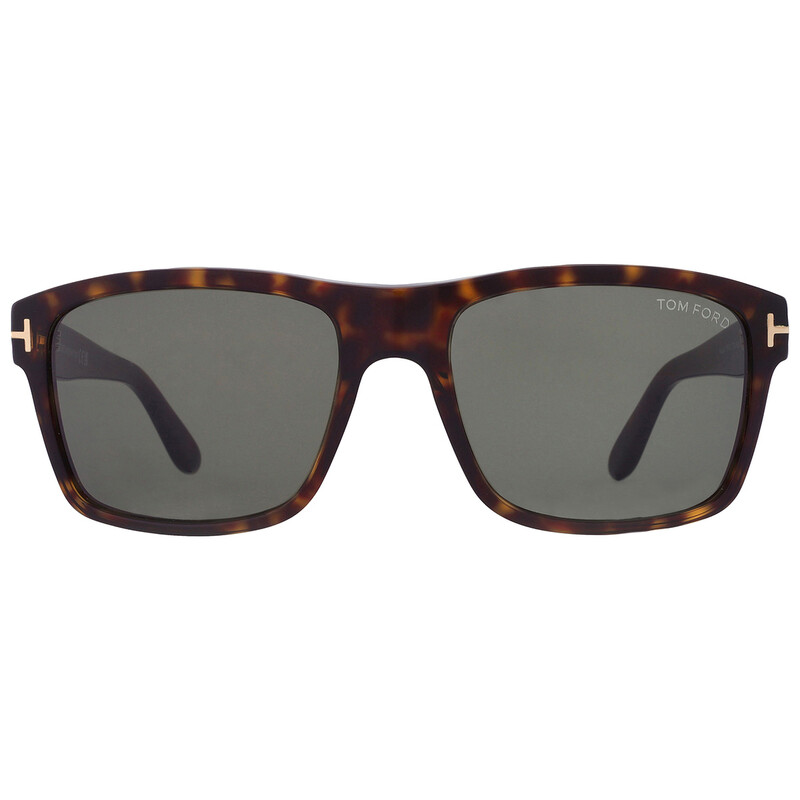 Tom Ford August Green Rectangular Men's Sunglasses FT0678 52N 58