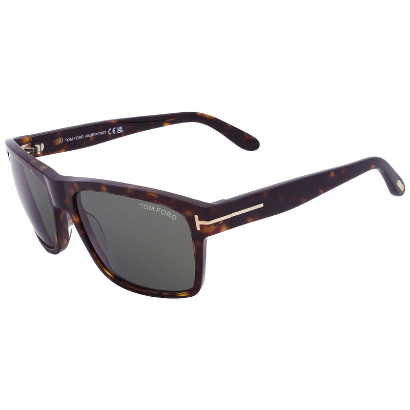 Tom Ford August Green Rectangular Men's Sunglasses FT0678 52N 58