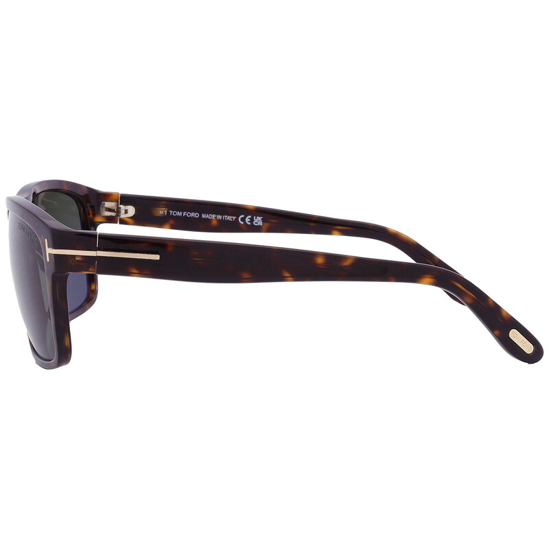 Tom Ford August Green Rectangular Men's Sunglasses FT0678 52N 58