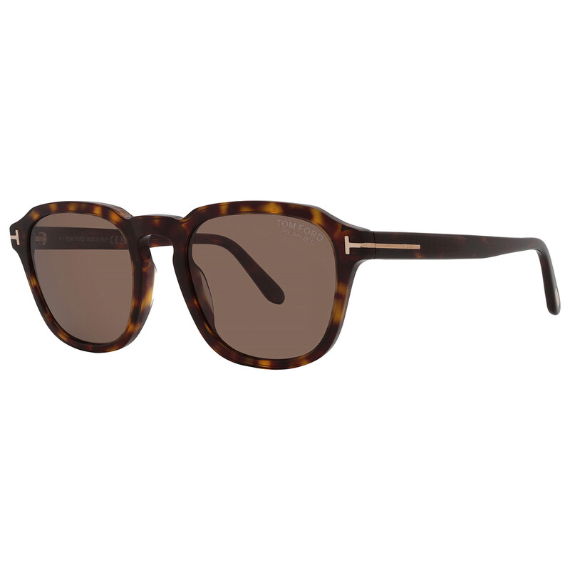 Tom Ford Avery Polarized Brown Square Men's Sunglasses FT0931 52H