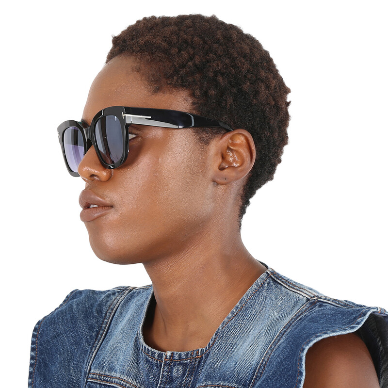 Tom Ford Beatrix Smoke Mirror Cat Eye Ladies Sunglasses FT0613 01C