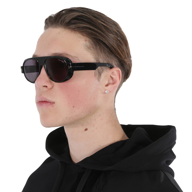 Tom Ford Blake Smoke Pilot Men's Sunglasses FT1102 01A 59