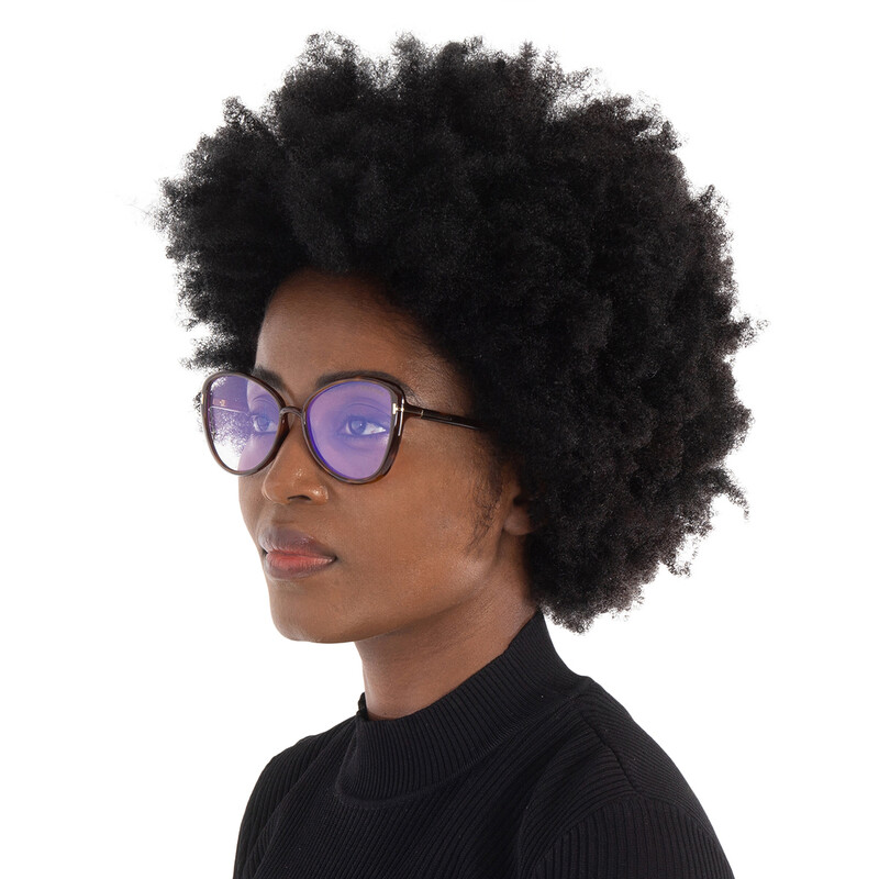 Tom Ford Blue Light Block Butterfly Ladies Eyeglasses FT5907-B 052
