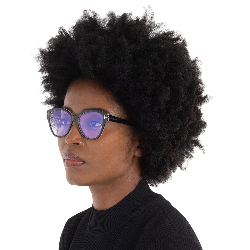 Tom Ford Blue Light Block Cat Eye Ladies Eyeglasses FT5954-B  display picture 2