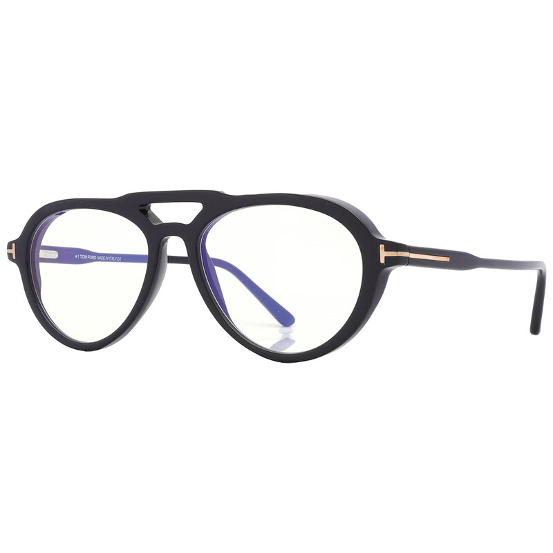 Tom Ford Blue Light Block Pilot Men's Eyeglasses FT5760-B 001 55