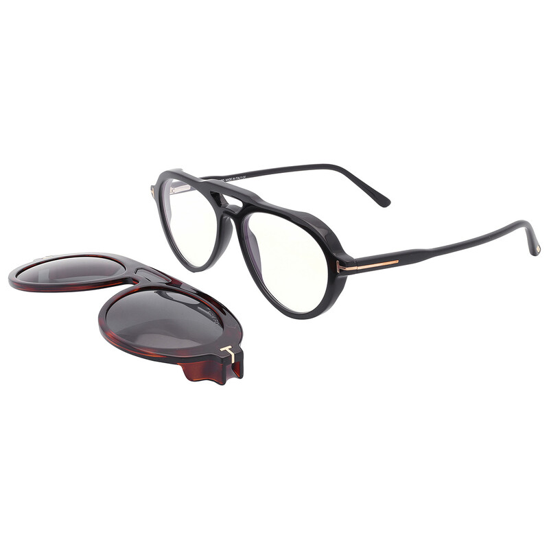 Tom Ford Blue Light Block Pilot Men's Eyeglasses FT5760-B 001 55