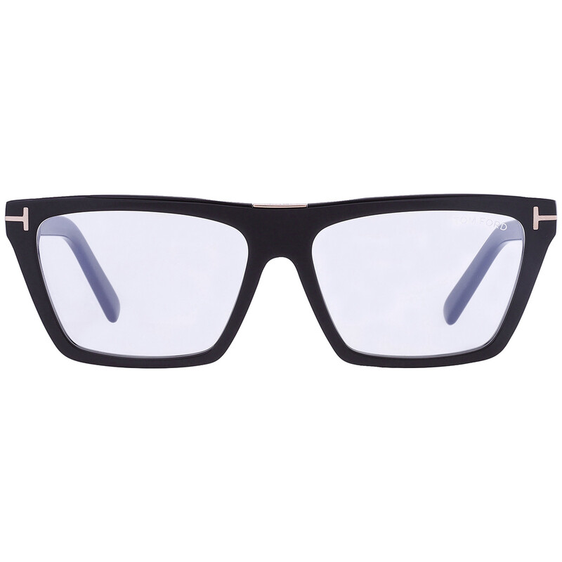 TOMFORD badass,silvertopaz セット Tom Ford Blue Light Block Square Ladies Eyeglasses FT5912-B 001 57