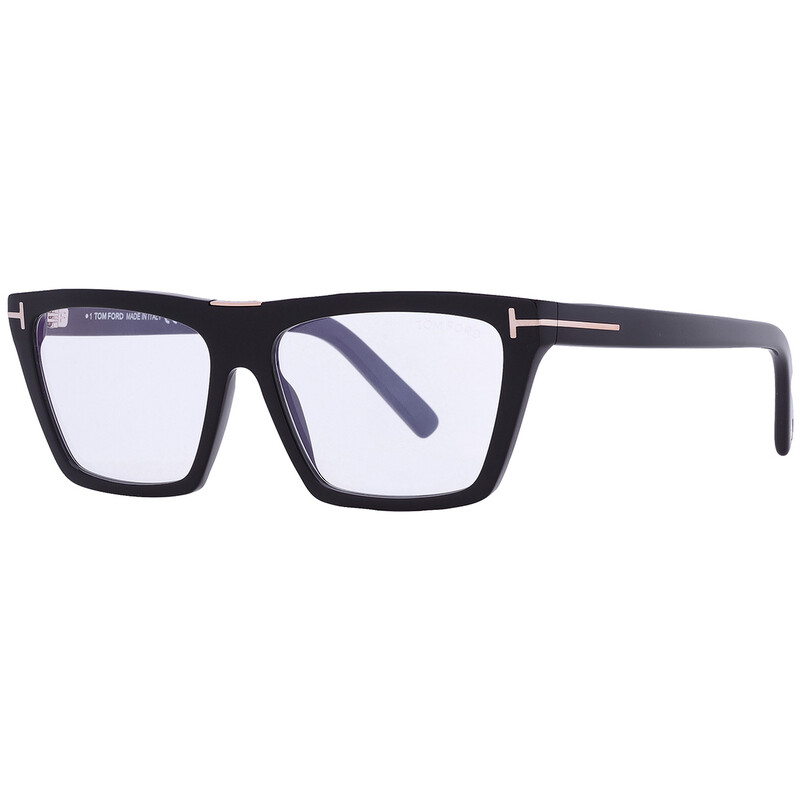TOMFORD badass,silvertopaz セット Tom Ford Blue Light Block Square Ladies Eyeglasses FT5912-B 001 57