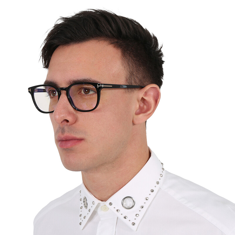 Tom Ford Blue Light Block Square Men's Eyeglasses FT5868-B 001 53