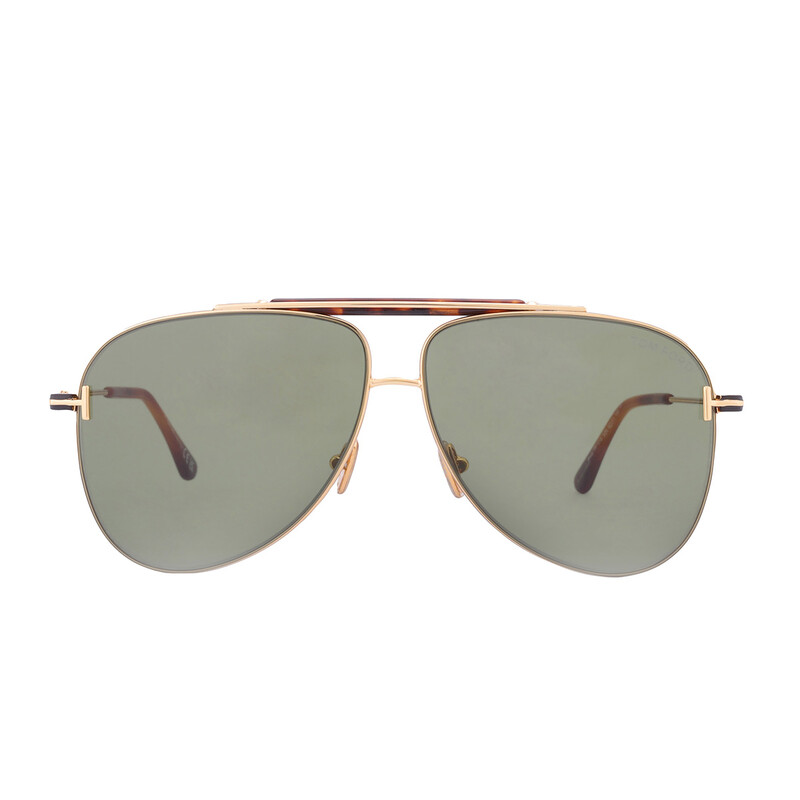 Tom Ford Brady Green Pilot Men's Sunglasses FT1018 30N 60