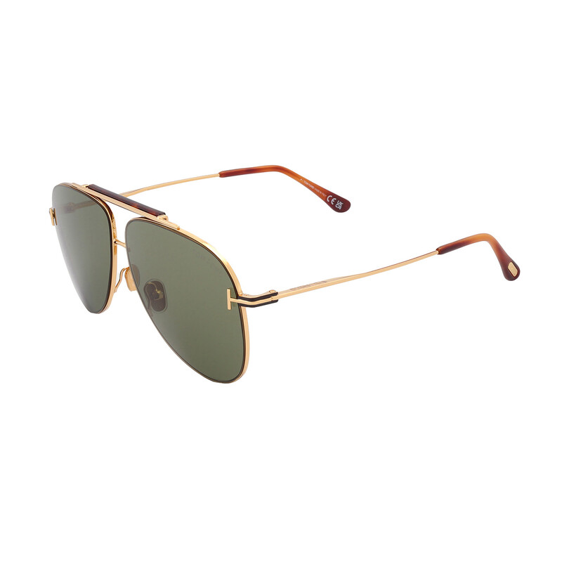 Tom Ford Brady Green Pilot Men's Sunglasses FT1018 30N 60