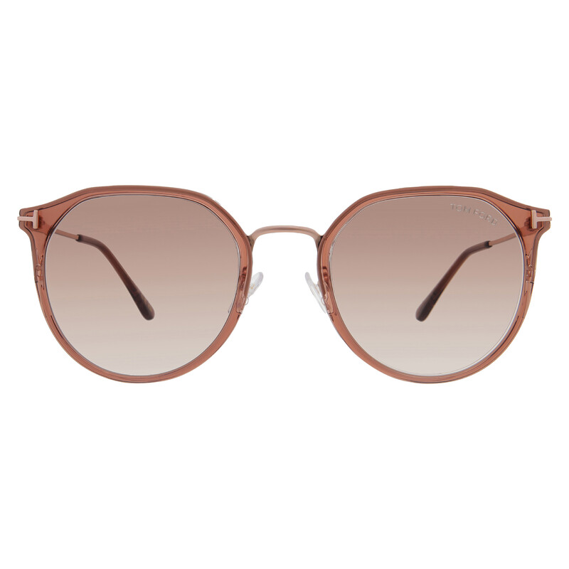 Tom Ford Brown Gradient Round Ladies Sunglasses FT0897-K 48F 