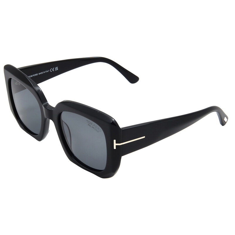 Tom Ford Carla Polarized Smoke Square Ladies Sunglasses FT1220 01D