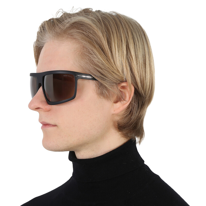 Tom Ford Clint Roviex Mirror Wrap Unisex Sunglasses FT1066 02L 68