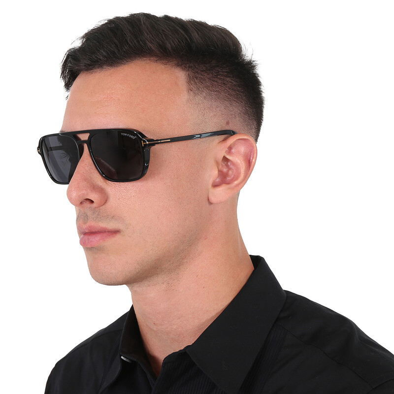 Tom Ford Crosby Smoke Pilot Men's Sunglasses FT0910 01A 59