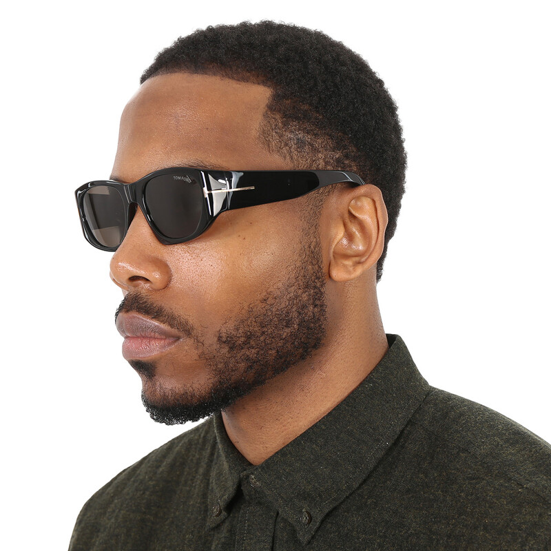 Tom Ford Cyrille Grey Geometric Men's Sunglasses FT0987 01A 53