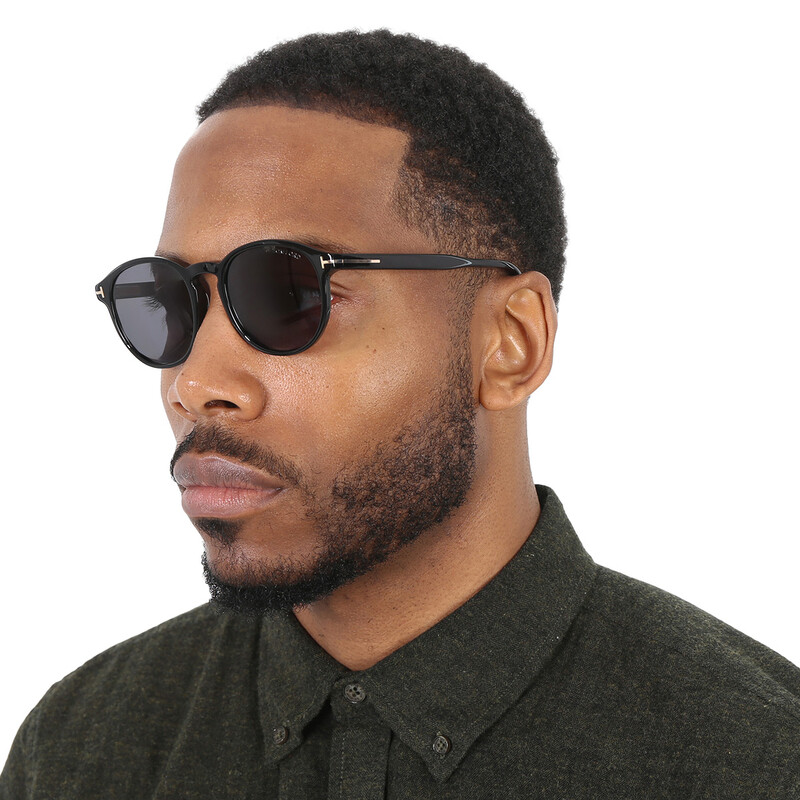Tom Ford Dante Smoke Round Men's Sunglasses FT0834 01A 52