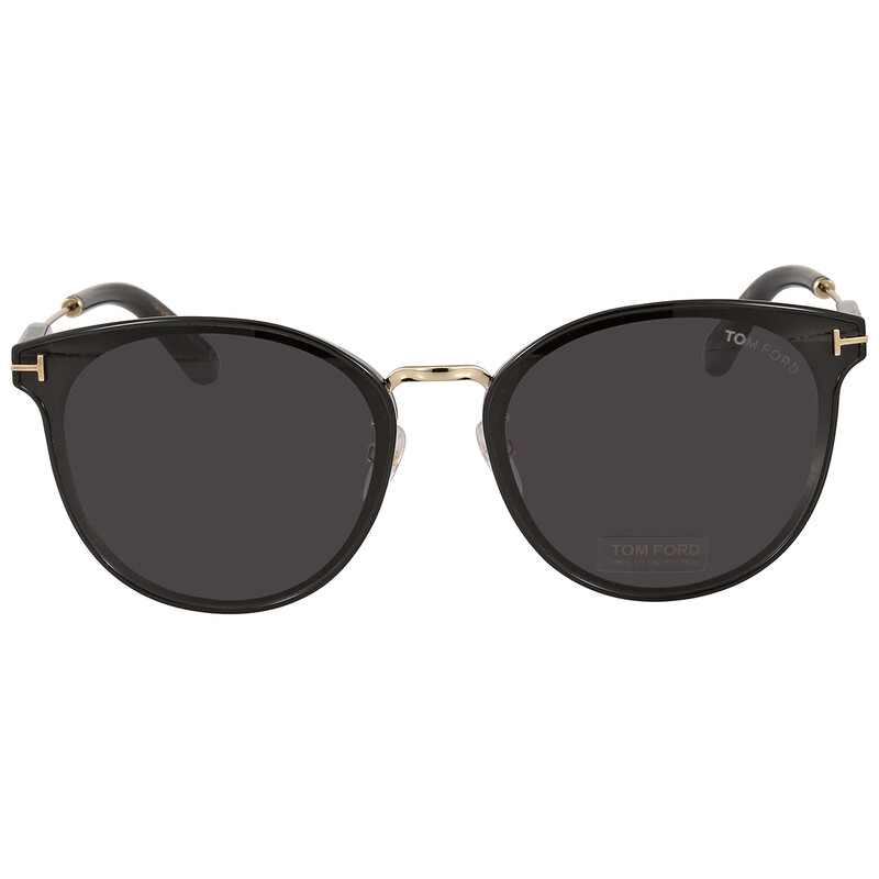 Tom Ford Dark Grey Round Unisex Sunglasses TF0725K 01A 63 FT0725-K