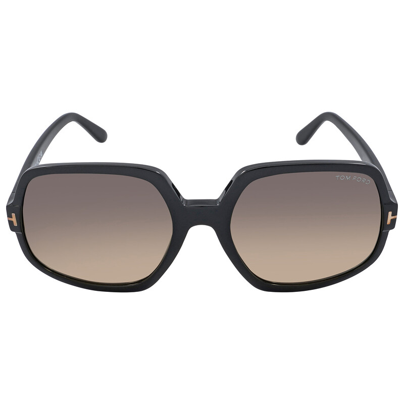 Tom Ford Delphine Smoke Gradient Oversized Ladies Sunglasses
