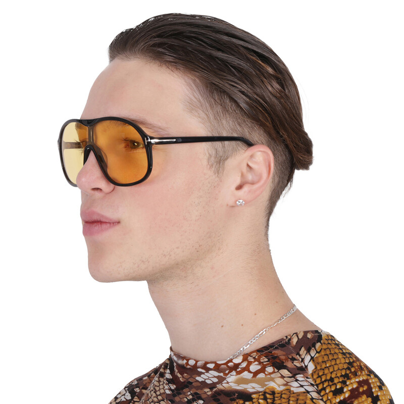 Tom Ford Drew Brown Shield Men's Sunglasses FT0964 01E 00