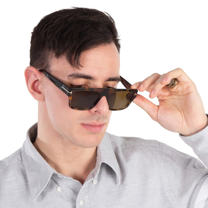 Tom Ford Dunning-02 Roviex Browline Men's Sunglasses FT0907 48J 55
