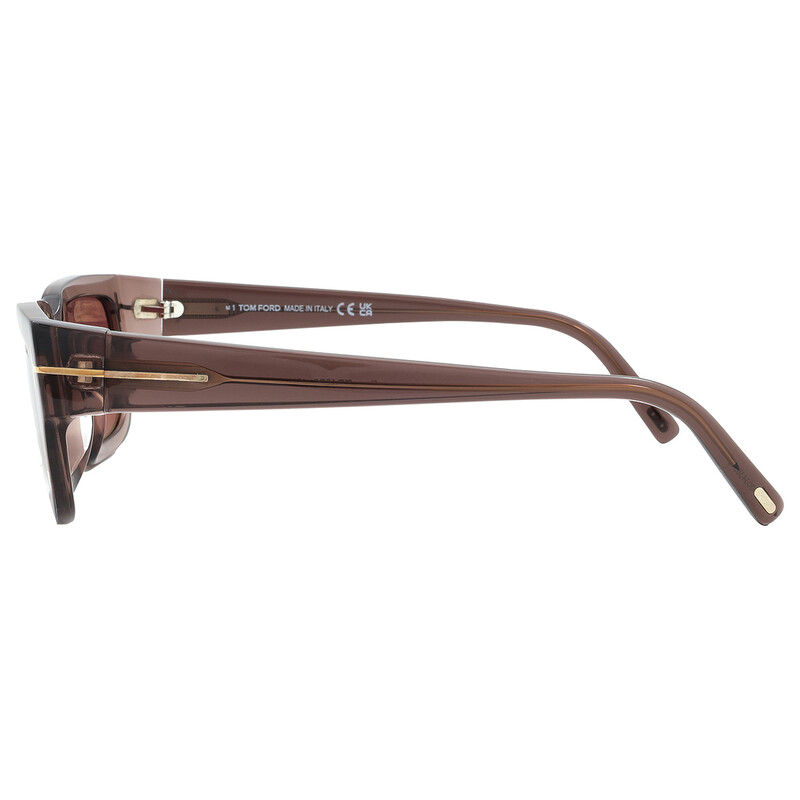 Tom Ford FT1075 45U Ezra Sunglasses Brown Rectangle Frame, Bordeaux Lenses Tom Ford Ezra Bordeaux Mirror Rectangular Men main image 3