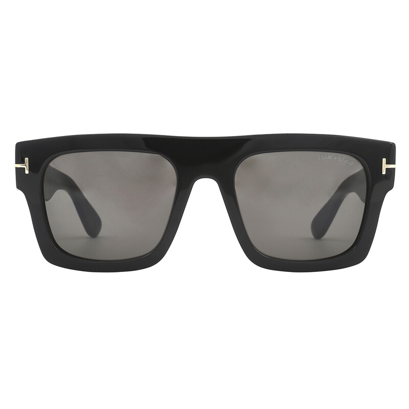 Tom Ford Fausto Smoke Browline Men's Sunglasses FT0711 01A 53