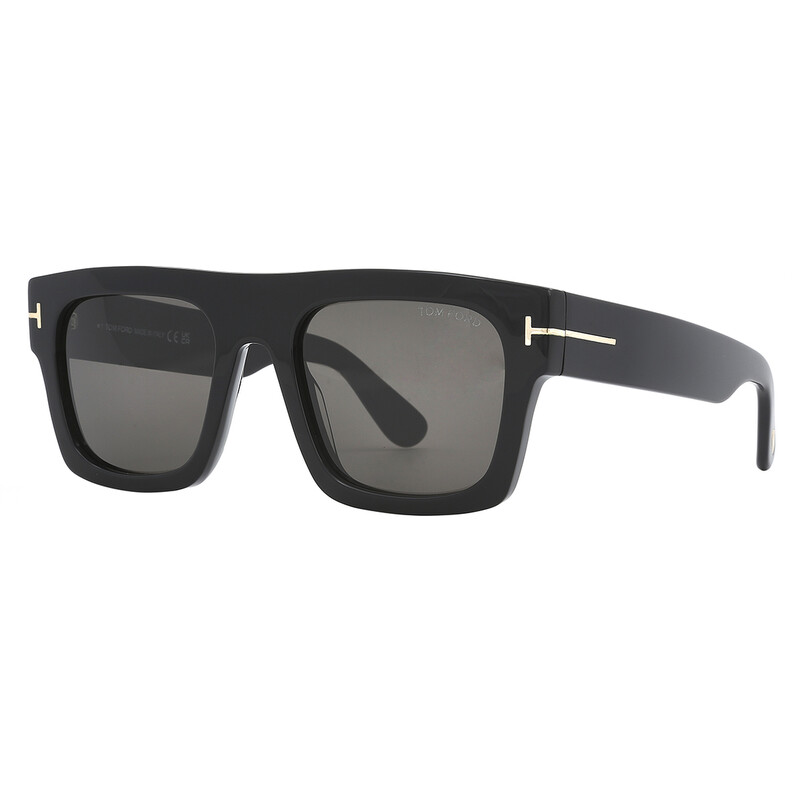 Tom Ford Fausto Smoke Browline Men's Sunglasses FT0711 01A 53