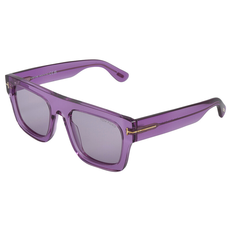Tom Ford Fausto Violet Browline Men's Sunglasses FT0711 81Y 53