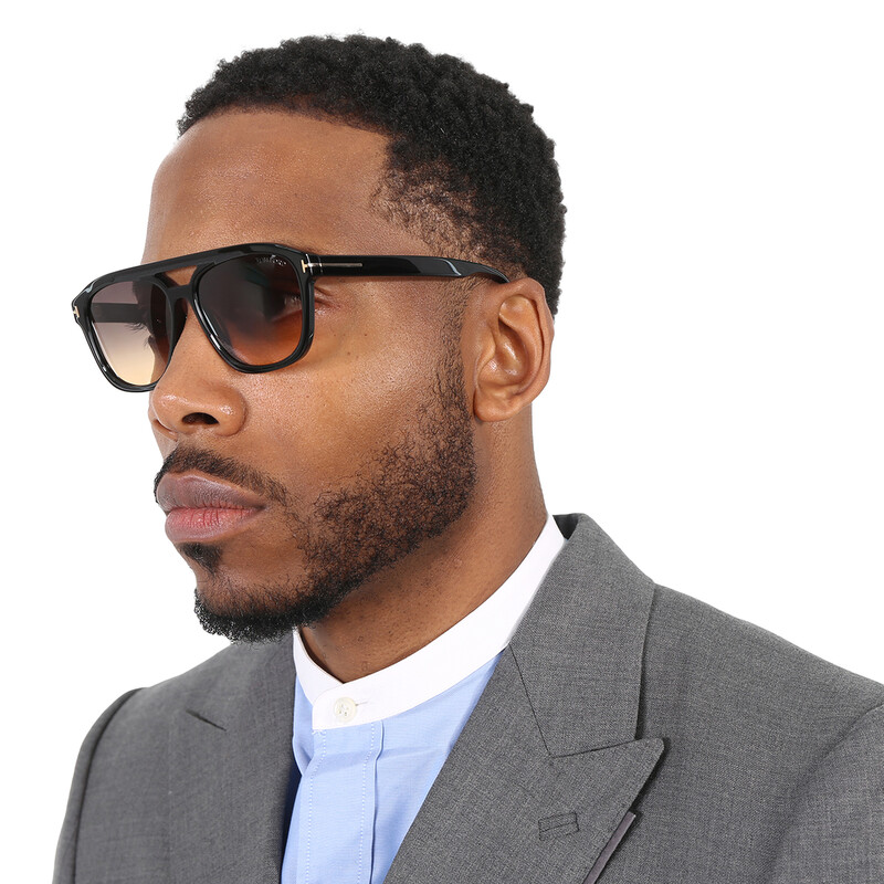 Tom Ford Gerrard Gradient Smoke Pilot Men's Sunglasses FT0776 01B