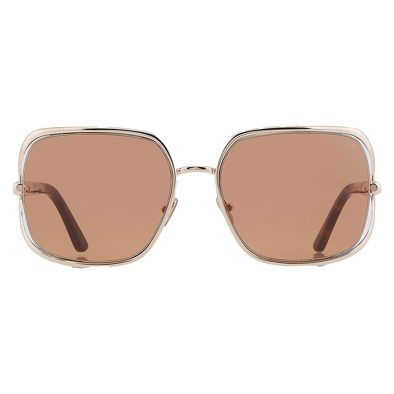 Tom Ford Goldie Brown Butterfly Ladies Sunglasses FT1092 28E 