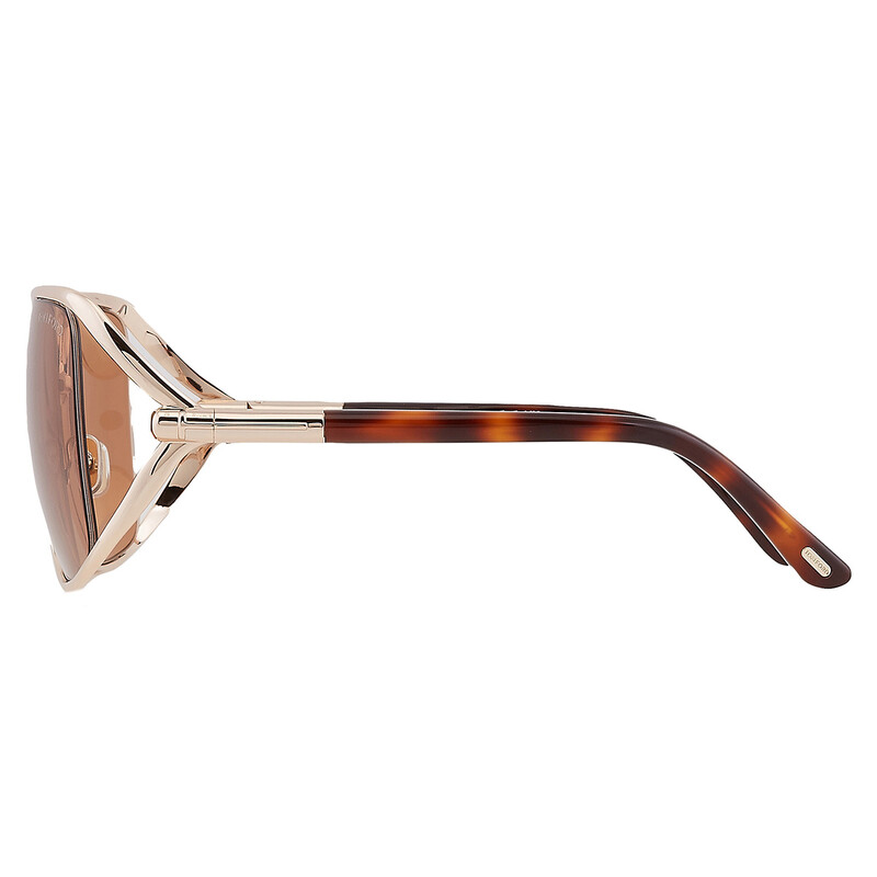 NWT Tom Ford Sunglasses Women\'s 60-18-120 Rose Gold Brown Goldie FT1092 / 28E Tom Ford Goldie Brown Butterfly Ladies Sunglasses FT1092 28E  main image 2
