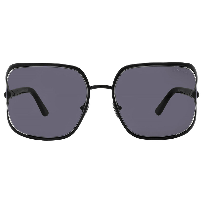Tom Ford Goldie Smoke Rectangular Ladies Sunglasses FT1092 01A 60
